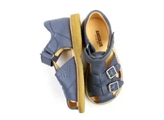 Angulus sandal denim blå med spænder og velcro